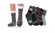 Men's Soft Fluffy Sherpa Slipper Socks (3-Pairs)