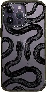 CASETiFY Impact iPhone 14 Pro Max Case [4X Military Grade Drop Tested / 8.2ft Drop Protection] - Black Kingsnake - Glossy Black