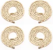 ARKAM Tulsi Kanthi Mala Certified/Natural Tulasi Kanthi Mala/Original Tulsi Kanthi/ISKCON Tulsi Mala/Vaishnav Tulsi Mala/Basil Mala (Size: 3mm, Length: 24 inches) Set of 4 Mala