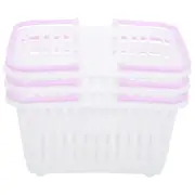 Kisangel 3pcs Storage Basket Plastic Pantry Organizer Play Grocery Basket Sho...