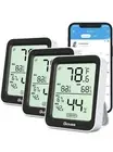 Hygrometer Thermometer H5104 3 Pack Bluetooth Room Temperature Monitor with APP