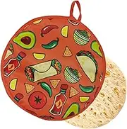 Tortilla Heater Bag - Foldable Taco Heater, Tortilla Holder Bag | 30cm Microwave Tortilla Heater, Insulated Tortilla Heat Bag, Taco Heater Pouch Tortilla Steamer for Corn Flour Pizza Bread