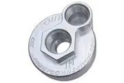 -12AN Billet Oil Block Adapter Kit Clear Anodised for Ford Late Model 22mm Thread