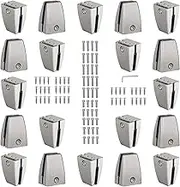KSWLOR 20 PCS Office Desk Partition Support Bracket,Desk Divider Clamp Brackets Shelf Clip Clamp Holder Screen Clip Holders,Desk Privacy Screen Clips Clamps Sneeze Guard Bracket Support 0-1/2" Panel