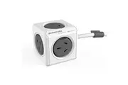 PowerCube 5 Socket Mountable Power Board w 3m Extension Cord 240V Surge Grey