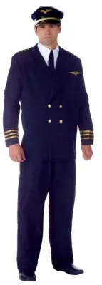 Men's Airline Captain Costume - Underwraps Costumes