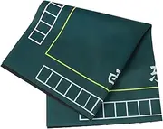 1Pc Square Mahjong Table Cover Non Slip Gaming Mat for Board Games Green with Backing for Poker and Role Playing Games