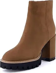 [CUSHIONAIRE] Women's Ringo platform heel boot +Memory Foam, Wide Widths Available