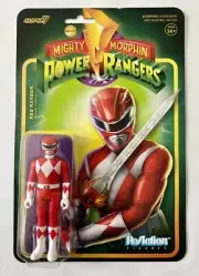 Super7 ReAction Red Ranger 3.75” Figure MMPR NEW