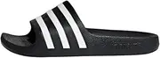 [adidas] Sportswear Adilette Aqua Kids' Slides, Core Black/Cloud White/Core Black, 2 US