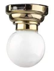 Dollhouse Miniature LED Globe Ceiling Lamp / Light -- 1:12 Scale