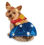 DC Comics Superhero Pet Dogs Wonder Woman Dress Up Halloween Costume Size S