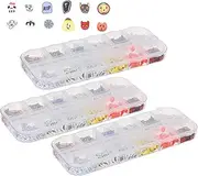 3 Pack Halloween Nail Art Gems for Girls Funny Rhinestones Diy Nails Decorations Multi Shaped Gems for Girls