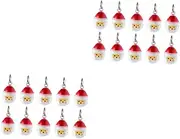 Ipetboom 2sets Pet-Friendly Christmas Tree Bells Santa Bell Pendant Decorative for Dog Collar DIY Craft 10pcs*2