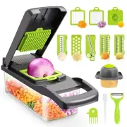 17-in-1 Veggie Chopper Slicer Stainless Steel Blades Spiralizer Dishwasher Safe