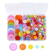 320 pcs Colorful Buttons for Crafts DIY, 5 Size Buttons for Sewing Flatback