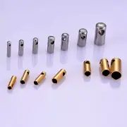 20pcs Stainless Steel Clasps Hooks Cords End Caps Cord Bracelets Jewelry Finding