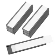 25 Pcs Magnetic Label Holder 4" x 0.7" with Paper Inserts C Channel