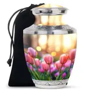 Crimson Solace Tulip Large With Velvet Bag 10 Inch Large Flowers Urns Ashes