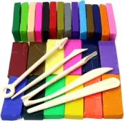 Polymer Clay Modeling Set 26 Colors with 5 Sculpting Tools & Oven Bake Molding