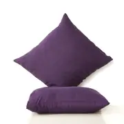 Deep Purple Linen Euros - 100% French Flax Linen