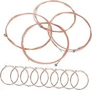 TEMPNAP 12pcs Steel Acoustic Guitar Strings Replacement Set for Folk and Acoustic Guitars for Pure Sound Durable and Easy to Install