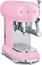 Smeg ECF01PKEU Espresso Machine, Plastic, Rose
