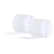 1 Set 4" x 18ft Hook and Loop Strips Roll Tape Double Sided White