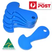 6 pcs Baby Blue Removable Shopping Trolley Token Unlocker ALDI Coles Woolworths