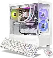 Thermaltake LCGS View 7896XS-270 Gaming Desktop (AMD Ryzen™ 7 7800X3D, ToughRam 32GB DDR5 6000MT/s RGB Memory, AMD Radeon™ RX 9060 XT 16GB, 1TB NVMe M.2, WiFi, Windows 11) V27S-B65K-96X-LCS