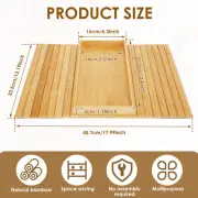 Sofa Arm Tray Table Bamboo Couch Arm Tray Folding Sofa Armrest Tray Cup ⇧