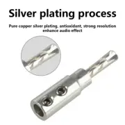 Silver Plated Banana Connector Enhances Sound Speakers Adapter Plug Solderless