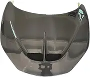 hood vents， 458 Carbon Fiber Front Bumper Engine Hood Bonnet Cover Compatible For Ferrari 458 Italia Spider 2011-2014(Double-sided carbon)