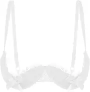 [GRRKDFQ] Women's Lingerie Sets Lace Bra Erotic Open Cup Bustier Bra