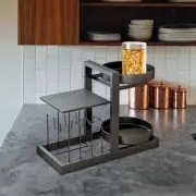 2 Tier Spice Rack Seasoning and Spice Bottle Stand for Household Dining Room