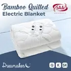 Electric Blanket Fully Fitted Washable Heated Underlay Bamboo Quilted Queen King