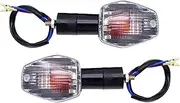 1 Pair Front/Rear Motorcycle Turn Signal Light Blinker Indicator Flasher Lamp For CB400 CB1300 CBR600 1000 RR F4 F4i(Clear Color)