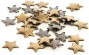 Star Iron on Flat studs for clothing Bronze star beads Art Decoration 10mm 100pc