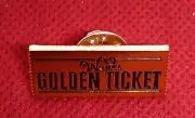 WONKA GOLDEN TICKET Charlie And The Chocolate Factory Metal Pin/ Brooch