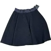 DKNY Skirt Size XS X-Small Black Textured Flare Womens Pull On Stretch 26X20