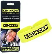 KID !N CAR Baby in Car Reminder for Infant Car Safety – No Tech, Neon Slap Band Reminds Parents of Child in Car