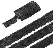 uxcell 5 Yards 1.9 Inch Elastic Sequins Trim Flat Sequin Strip Paillette Fabric Ribbon for Crafts DIY Fringe Sewing Costume Dress, Black