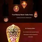 E27 holder Screw connector Edison Party Lamp 3D Fireworks Bulb Glass