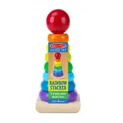 Melissa & Doug Rainbow Round Wooden Baby/Toddler Educational Stacker Rings/Tower