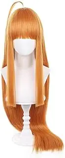 Tongtta Long Straight Orange Futaba Sakura Wig Halloween Costume Party Wig for Women