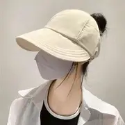 Plain Open Top Sun Hat Light Almond - One Size