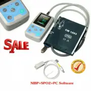 CONTEC PM50 Vital Signs Patient Monitor NIBP SPO2 PR Monitor Software+Adult Cuff