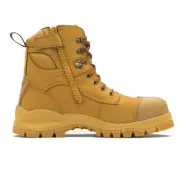 NEW Blundstone Rotoflex Ankle Zip/Lace Composite Safety Boot Wheat Size 6