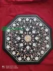 12" Octagon black marble Coffee Table Top Unique Design Inlay side center Table