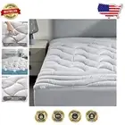 California King Pillow Top Mattress Protector - Soft Quilted & Breathable